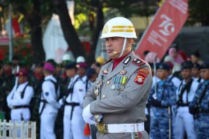 Sosok Kompol Muhammad Yusuf Komandan Upacara HUT ke-79 RI di Anjungan Pantai Losari