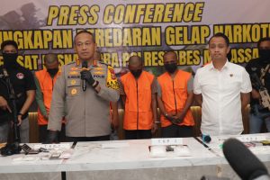 Polrestabes Makassar Mengungkap Peredaran Gelap Narkotika, 5 Tersangka Ditangkap