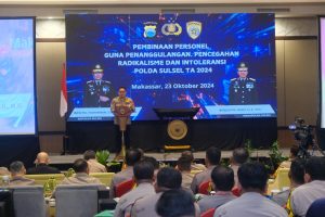 Kapolda Sulsel Pimpin Pembinaan Personel Polri untuk Penanggulangan Radikalisme dan Intoleransi Tahun 2024