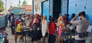 Kapolsek Manggala Pantau Pengamanan Gudang Logistik Pilkada KPU Kota Makassar