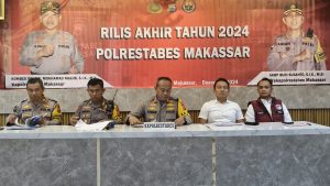 Rilis Akhir Tahun 2024 Polrestabes Makassar, Kasus Kriminal di Makassar Menurun Signifikan