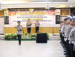 Kapolrestabes Makassar Pimpin Pelantikan Wakapolrestabes yang Baru, Dirangkaikan Halal Bihalal