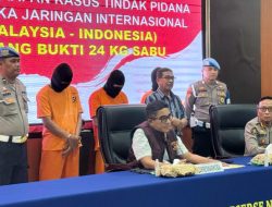 Jaringan Narkoba Lintas Negara Terbongkar, Polda Sulteng Sita 24 Kg Sabu