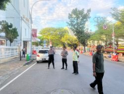 Personel Polsek Ujung Pandang Pengamanan Ibadah Kenaikan Isa Almasih di Sejumlah Gereja