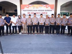 Polrestabes Makassar Sembelih 16 Sapi dan 1 Kambing di Hari Raya Idul Adha 1446 H