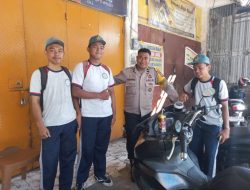 Cegah Tawuran, Bhabinkamtibmas Katimbang Himbau Siswa yang Nongkrong di Luar Sekolah
