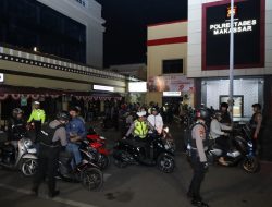 Polrestabes Makassar Patroli Cipta Kondisi KRYD dan Pemeriksaan Kendaraan di Depan Mako, Wujudkan Kota yang Aman Kondusif