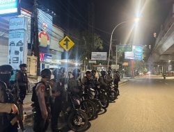 Cegah Gangguan Kamtibmas, Samapta Polrestabes Makassar Gelar Patroli Malam