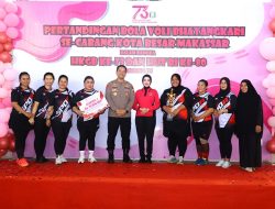 Pimstaf 2 Raih Juara Pertama Turnamen Voli HKGB ke-73 di Makassar