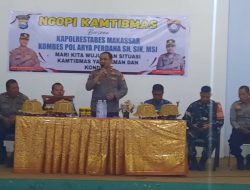 Ngopi Kamtibmas, Polsek Tamalate Dengarkan Aspirasi Warga Balang Baru