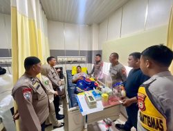 Bentuk Rasa Empati, Kanit Binmas Polsek Tamalate Jenguk Anggota yang Sakit