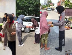 Polsek Panakkukang Gelar Jumat Berkah, Kapolsek dan Polwan Bagikan Bantuan Sosial kepada Warga