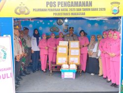 Bhayangkari Ranting Manggala Tebar Kepedulian di Pos Pengamanan Nataru