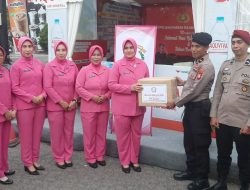 Ketua Bhayangkari Ranting Polsek Biringkanaya Kunjungi Pos Pam Terminal Daya, Beri Dukungan Moril kepada Personel