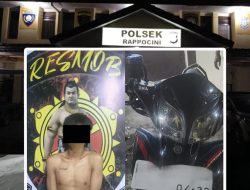 Curi Motor dan Uang Tunai, Pemuda di Makassar Dibekuk Resmob Polsek Rappocini