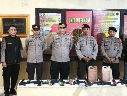 Patroli Skala Besar Polsek Manggala Amankan Knalpot Brong, Miras Ballo, dan Senjata Mainan