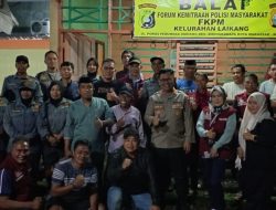 Kapolsek Biringkanaya Silaturahmi dengan Pengurus FKPM dan Warga Kelurahan Laikang Sekaligus Pamitan