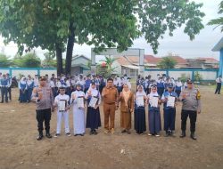 Police Goes To School, Waka Polsek Tamalate Pembina Upacara di SMPN 55 Makassar