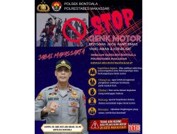 Cegah Aksi Genk Motor, Kapolsek Bontoala Imbau Kamtibmas Lewat Flayer Digital