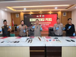 Tawuran Ratusan Geng Motor di Panakkukang Makassar, Polisi Amankan Bom Molotov dan Samurai