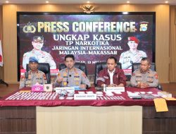 Polrestabes Makassar Ungkap Sabu Senilai Rp2,7 Miliar dari Jaringan Internasional Malaysia–Makassar