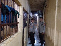 Pastikan Keamanan Tahanan, Kanit Samapta Polsek Biringkanaya Laksanakan Pengecekan Rutin