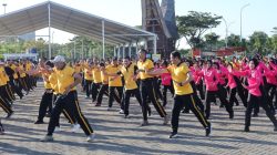 Sambut Hari Bhayangkara ke-80, Polrestabes Makassar Gelar Senam Bersama Masyarakat di CPI